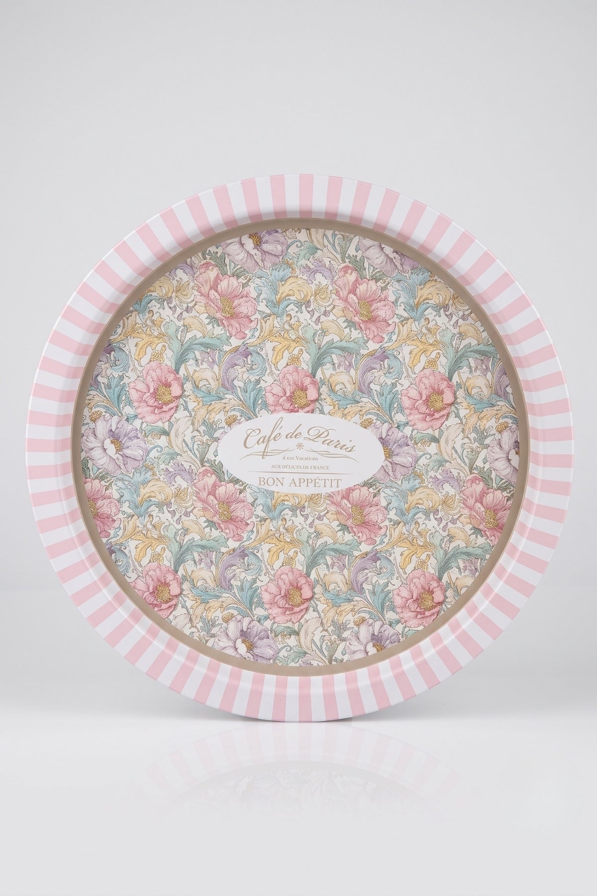 Evle Ee197-1e Mosaic Love Desenli Yuvarlak Tepsi 32 Cm