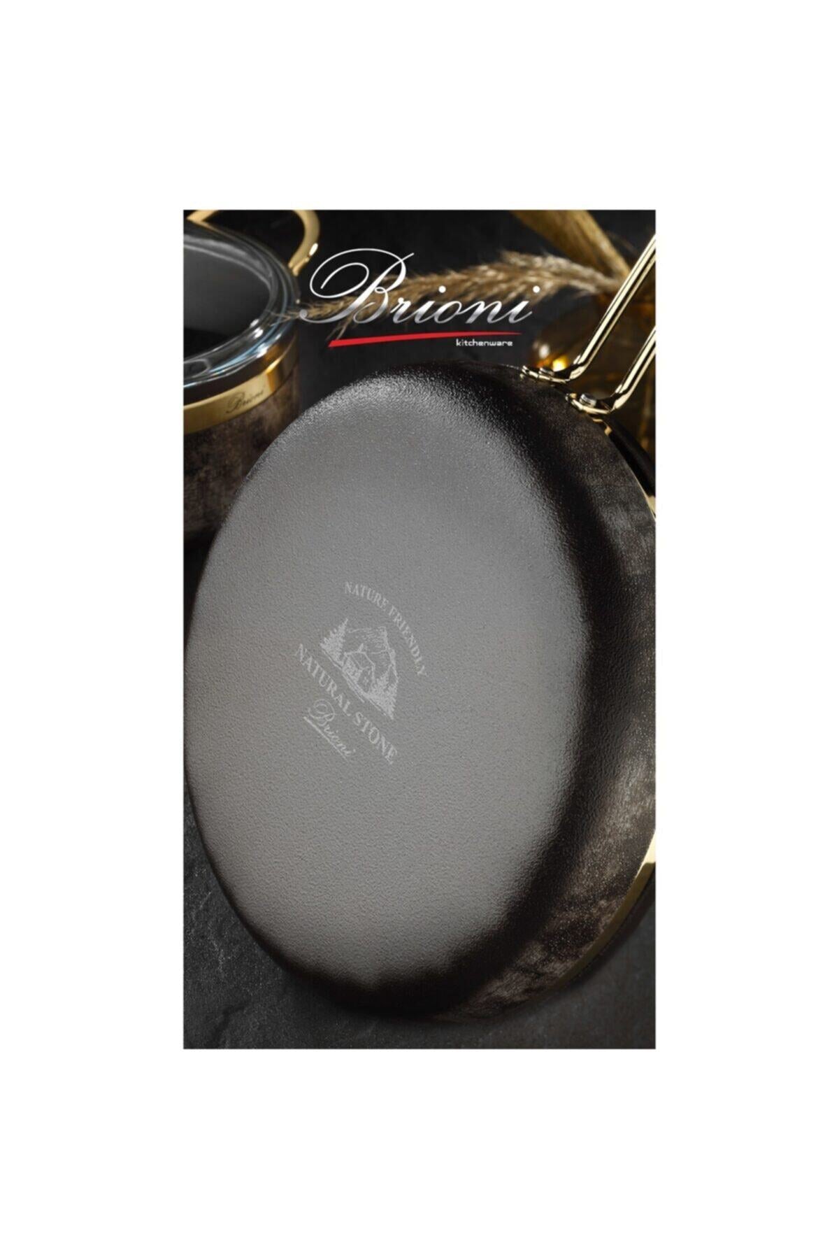 Brioni Royal Stone 9 Parça Tencere Seti Antrasit&Bakır