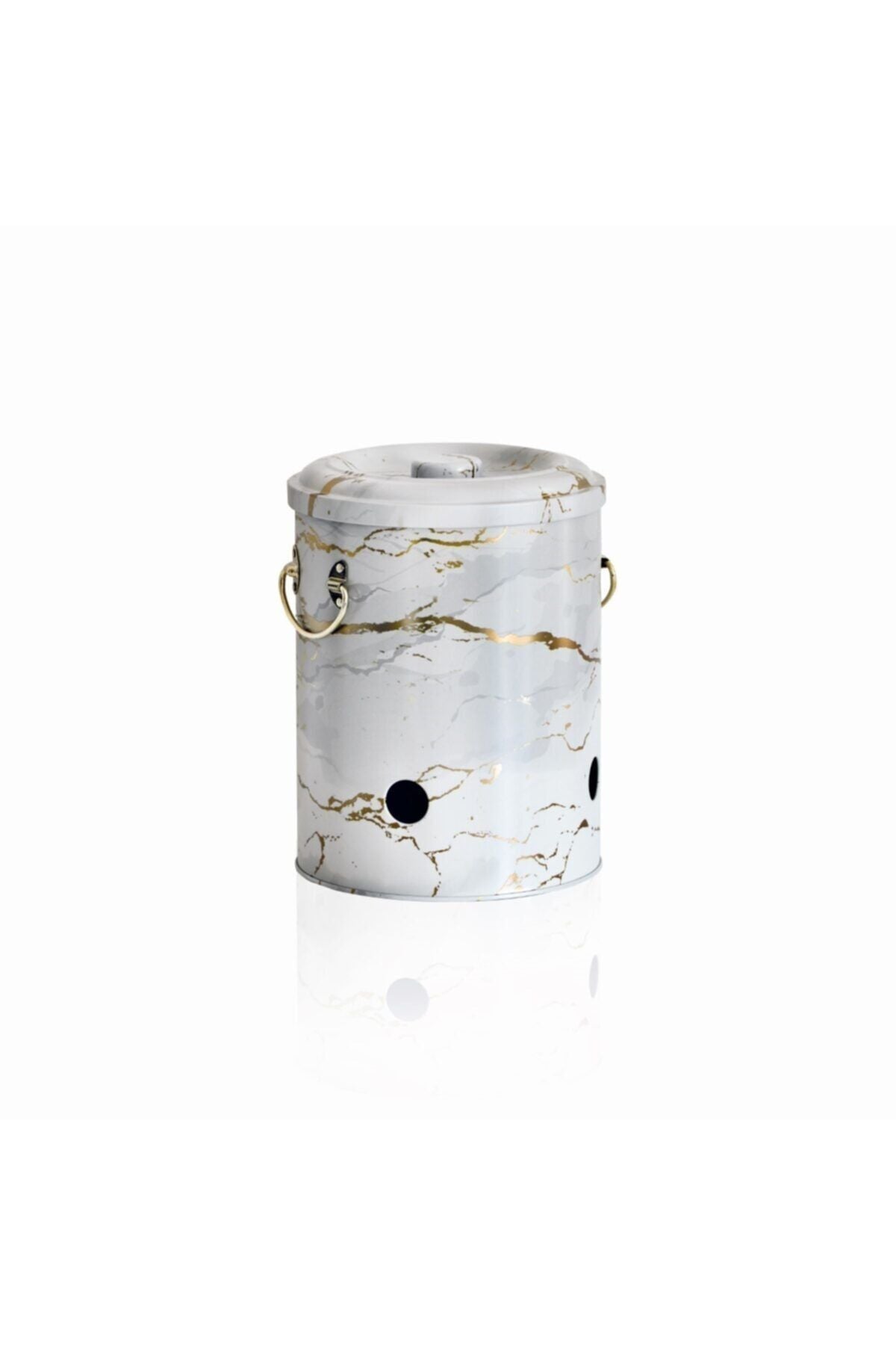Evle Soğanlık/Patateslik Ø175x225mm, 5 lt, Marble Black