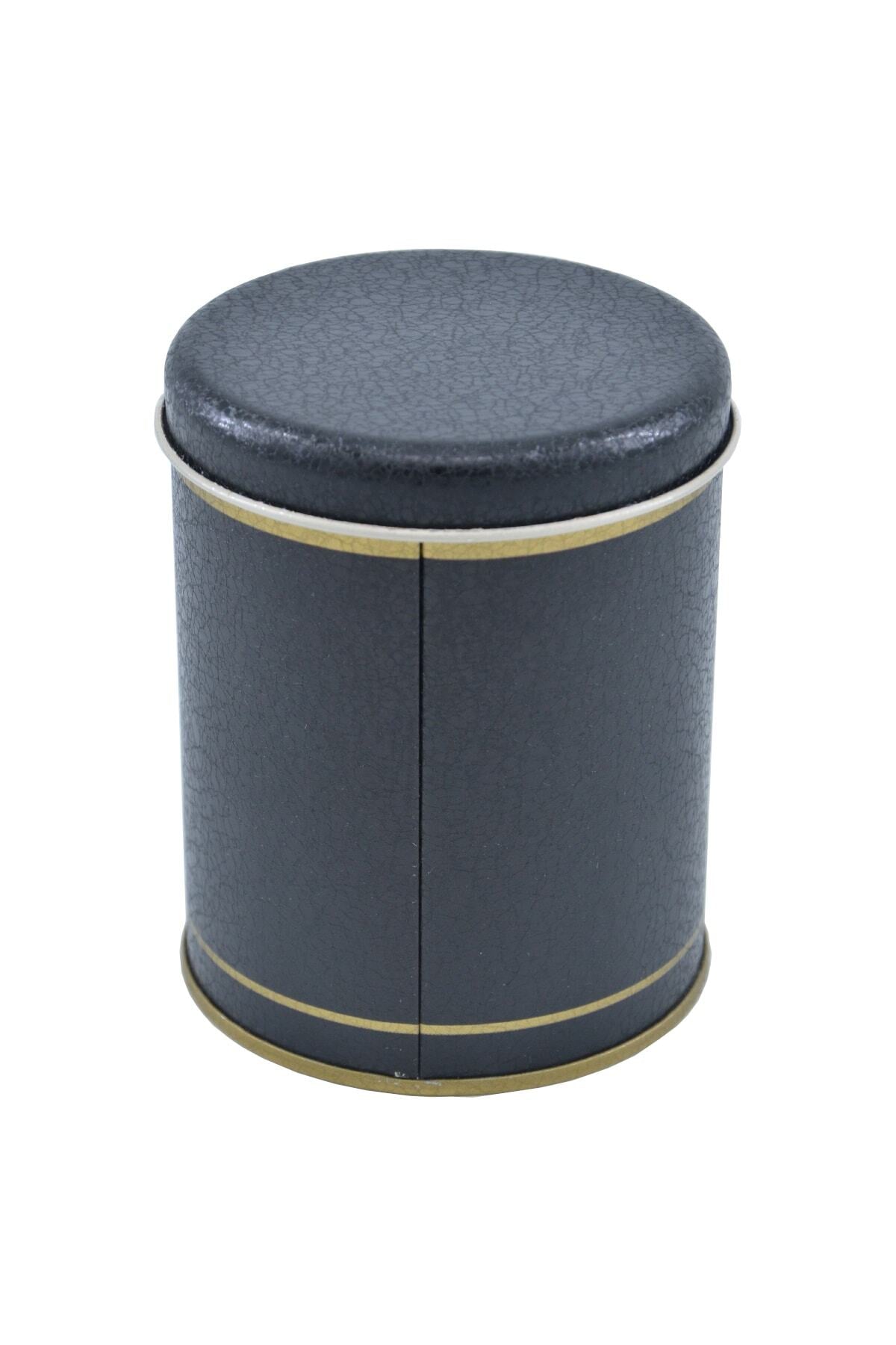 Evle Yuvarlak Kutu, Ø90x110 mm, 0,6 lt, Checkers Blue_Swt Home