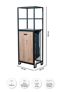 Evle Kirli Sepetli Banyo Dolabı 3 Raflı Metal Düzenleyici Modern Çamaşır Sepetli Organizer Raf