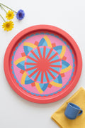 Evle Ee197-1e Mosaic Love Desenli Yuvarlak Tepsi 32 Cm