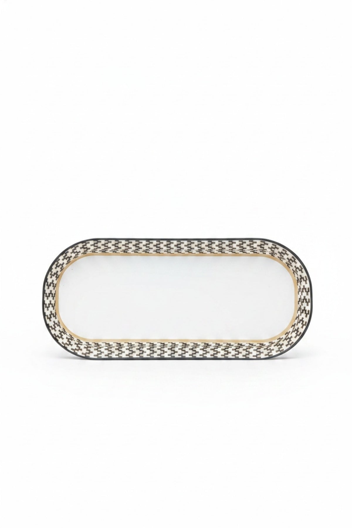 Evle Ee168-1e Mosaic Love Desenli Oval Tepsi 16x35 Cm