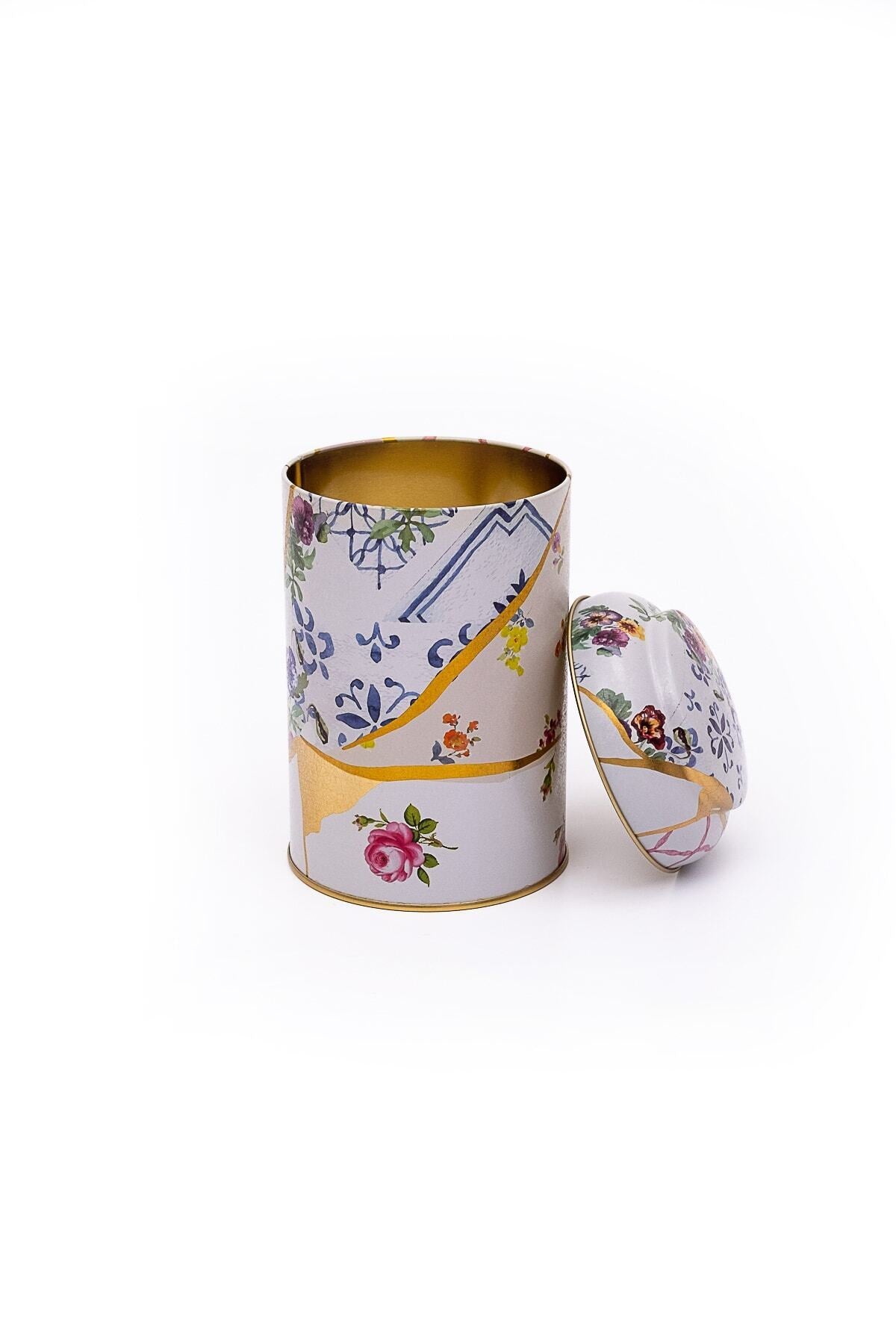Evle Yuvarlak Kutu, Ø105x150 mm, Kubbe Kapak, 1,1 lt, City Tea