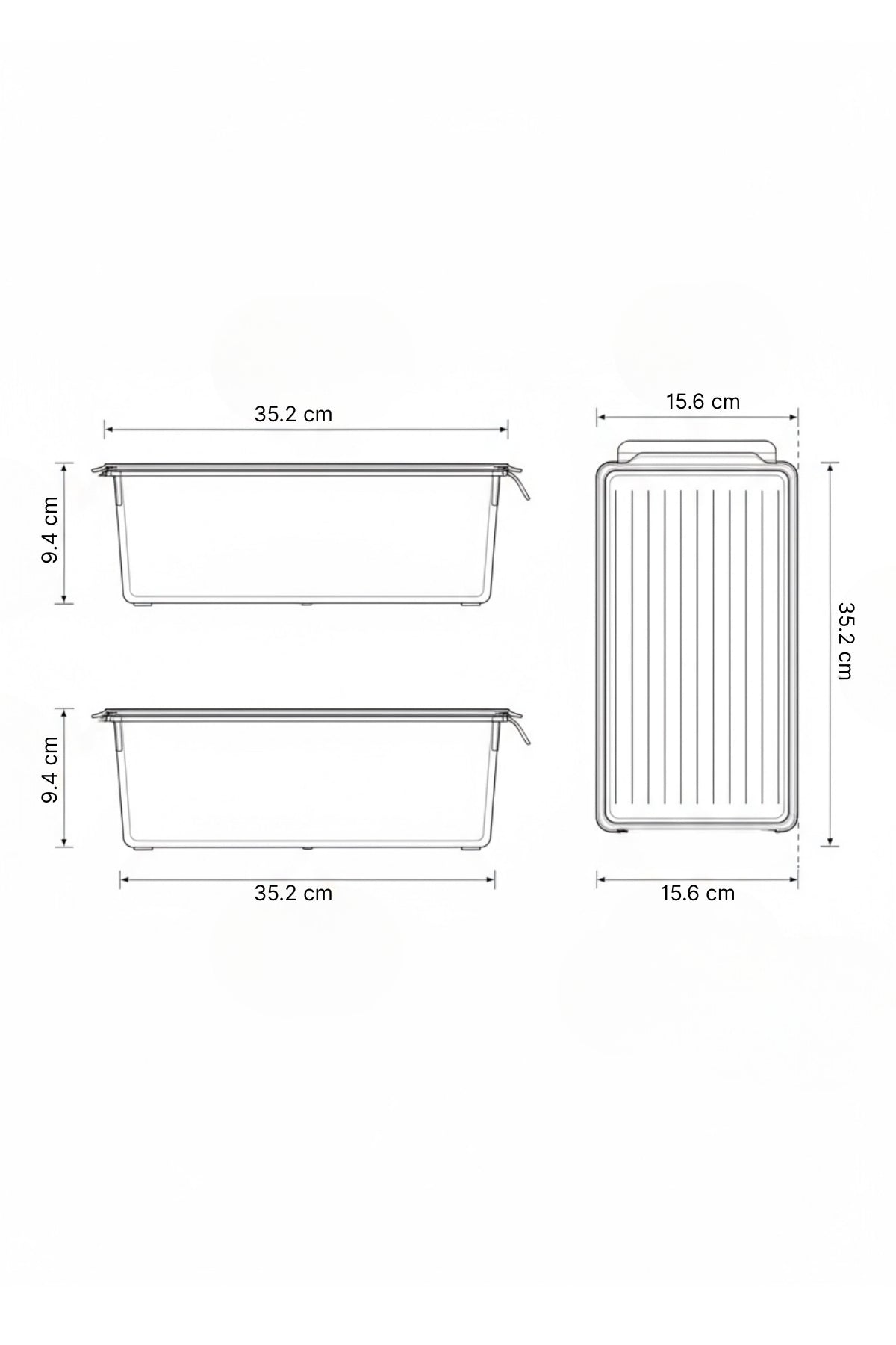 Evle DecoBella PET Buzdolabı Düz. Kapaklı (M), Renkli