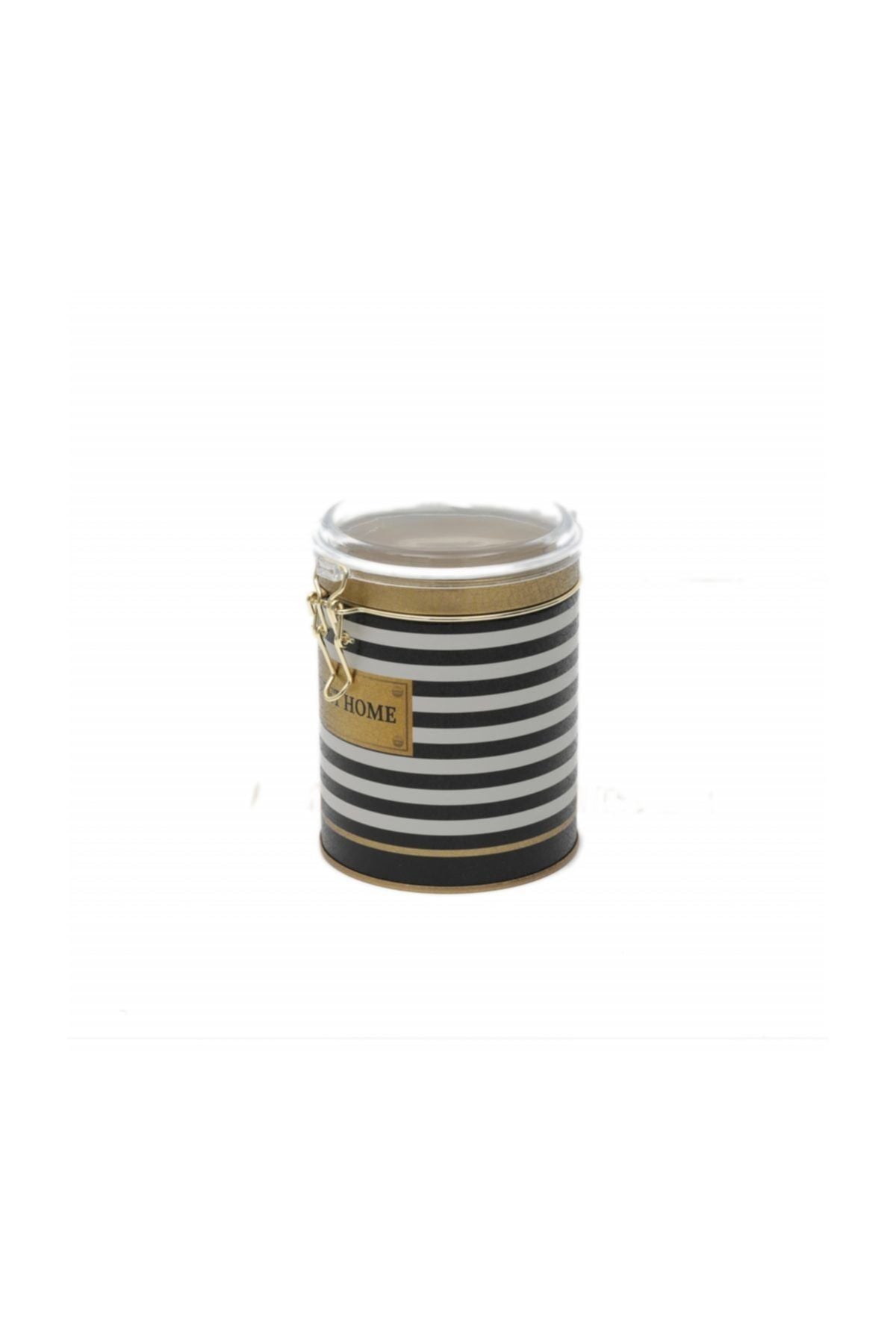 Evle Yuvarlak Kutu, Ø105x130 mm, Şeffaf Kilitli Kapak, 1 lt, Checkers Black_Swt Home
