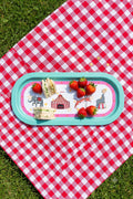 Evle Ee168-1e Mosaic Love Desenli Oval Tepsi 16x35 Cm