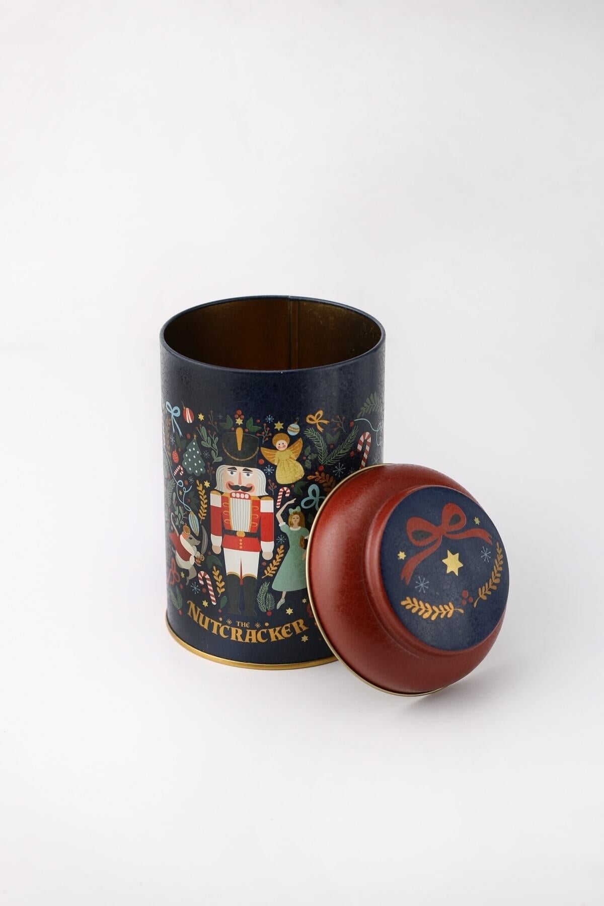 Evle Yuvarlak Kutu, Ø105x150 mm, Kubbe Kapak, 1,1 lt, City Tea