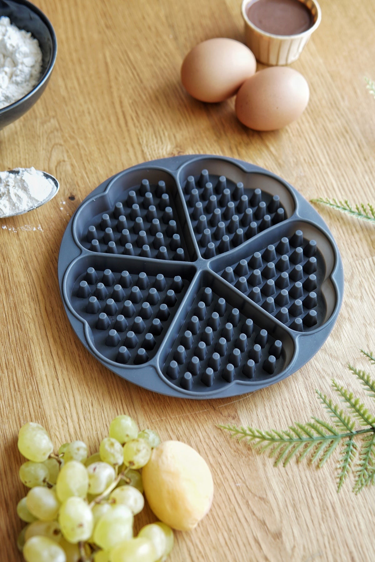 Evle Waffle Kalıbı, Platinium Silikon, MYS30025