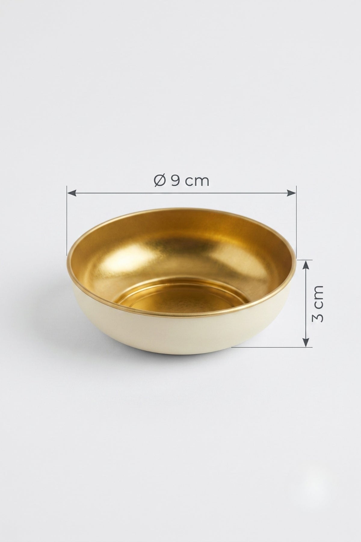 Evle 1 Adet Metal Çerezlik, Kuruyemiş Sunum Tabağı, Çok Amaçlı Metal Kase Gold
