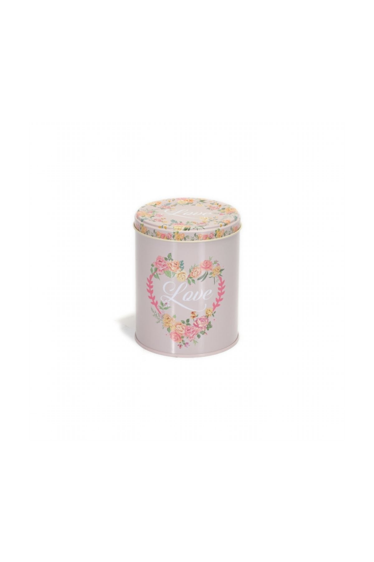 Evle Yuvarlak Kutu, Ø105x130 mm, 1 lt, SN_Vintage Flowers