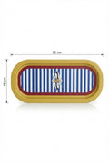 Evle Ee168-1e Mosaic Love Desenli Oval Tepsi 16x35 Cm