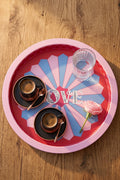 Evle Ee197-1e Mosaic Love Desenli Yuvarlak Tepsi 32 Cm
