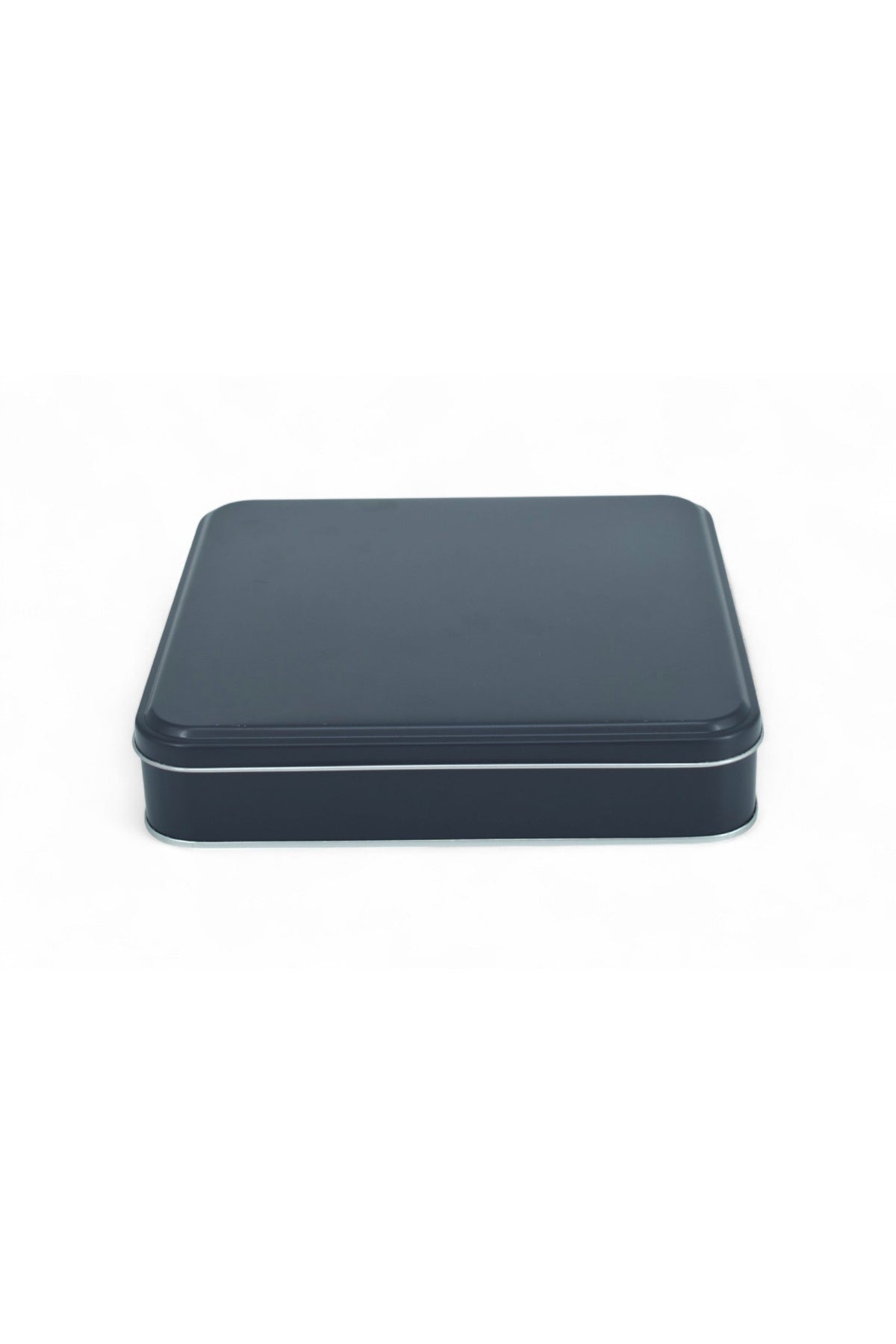 Kontensan 215x215x47 mm Metal Kapaklı Baskısız Metal Kutu, Mat Beyaz, 36 Adet