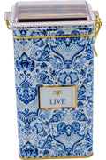 Evle Er053-1f Circus Cream Desenli Dikdörtgen Metal Saklama Kabı 8x10 Cm