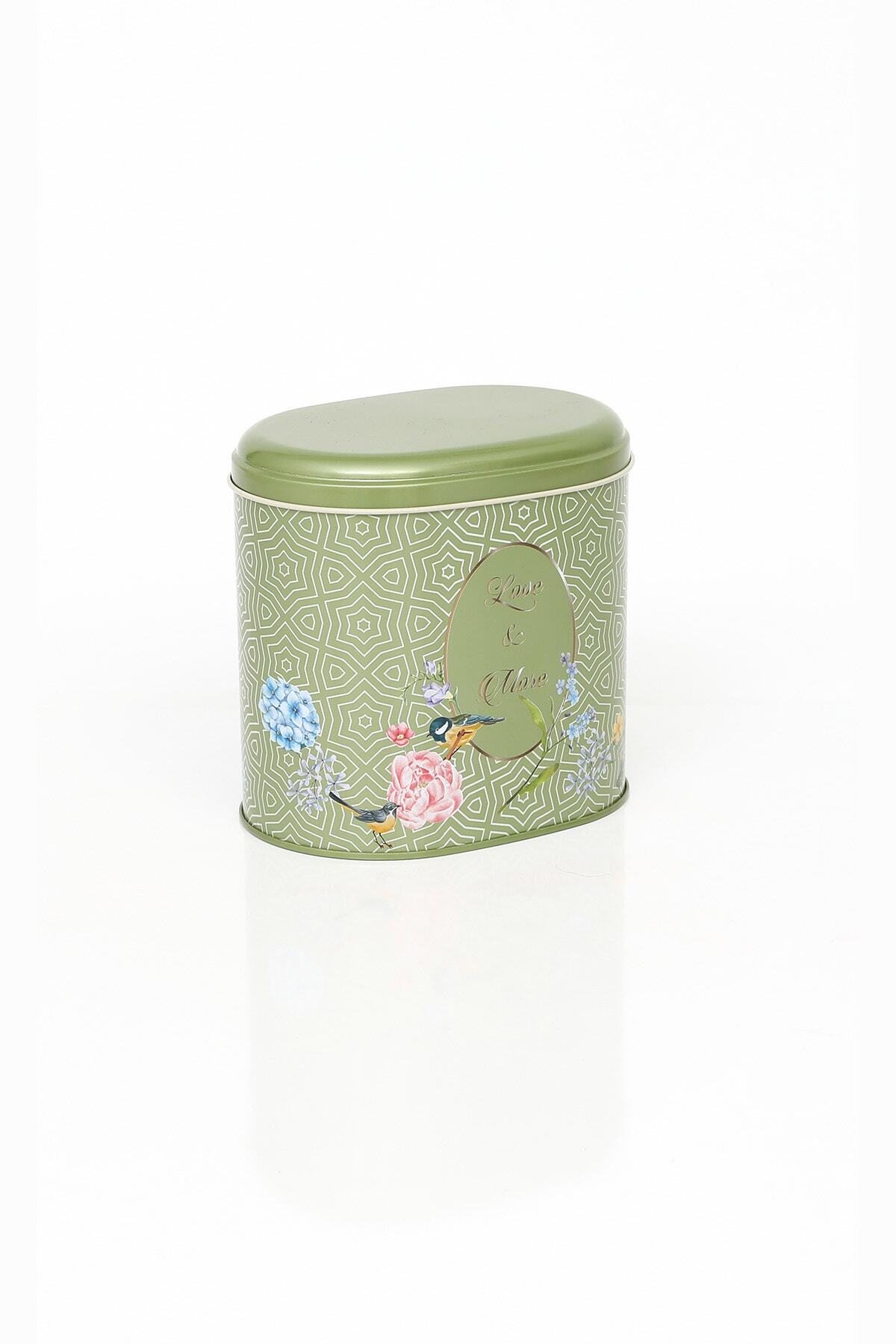 Evle Oval Metal Saklama Kabı 11x15 Cm