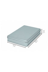 170x260x47 mm Metal Kapaklı Baskısız Metal Kutu, Mat Silver, 42 Adet