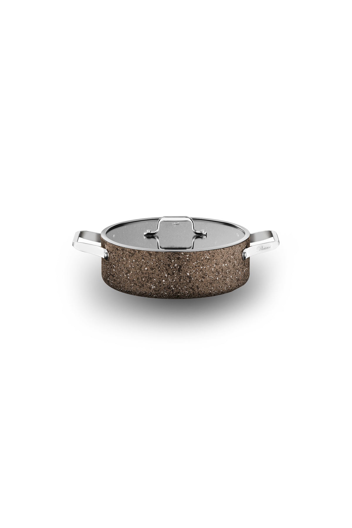 Brioni Stone-Age Terra 24 cm Çizilmez Yanmaz Yapışmaz İndüksiyonlu Basık Tencere