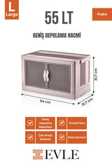 Evle Katlanabilir Modüler Dolap Tekli 54 cm x 31,7 cm x 31,7 cm