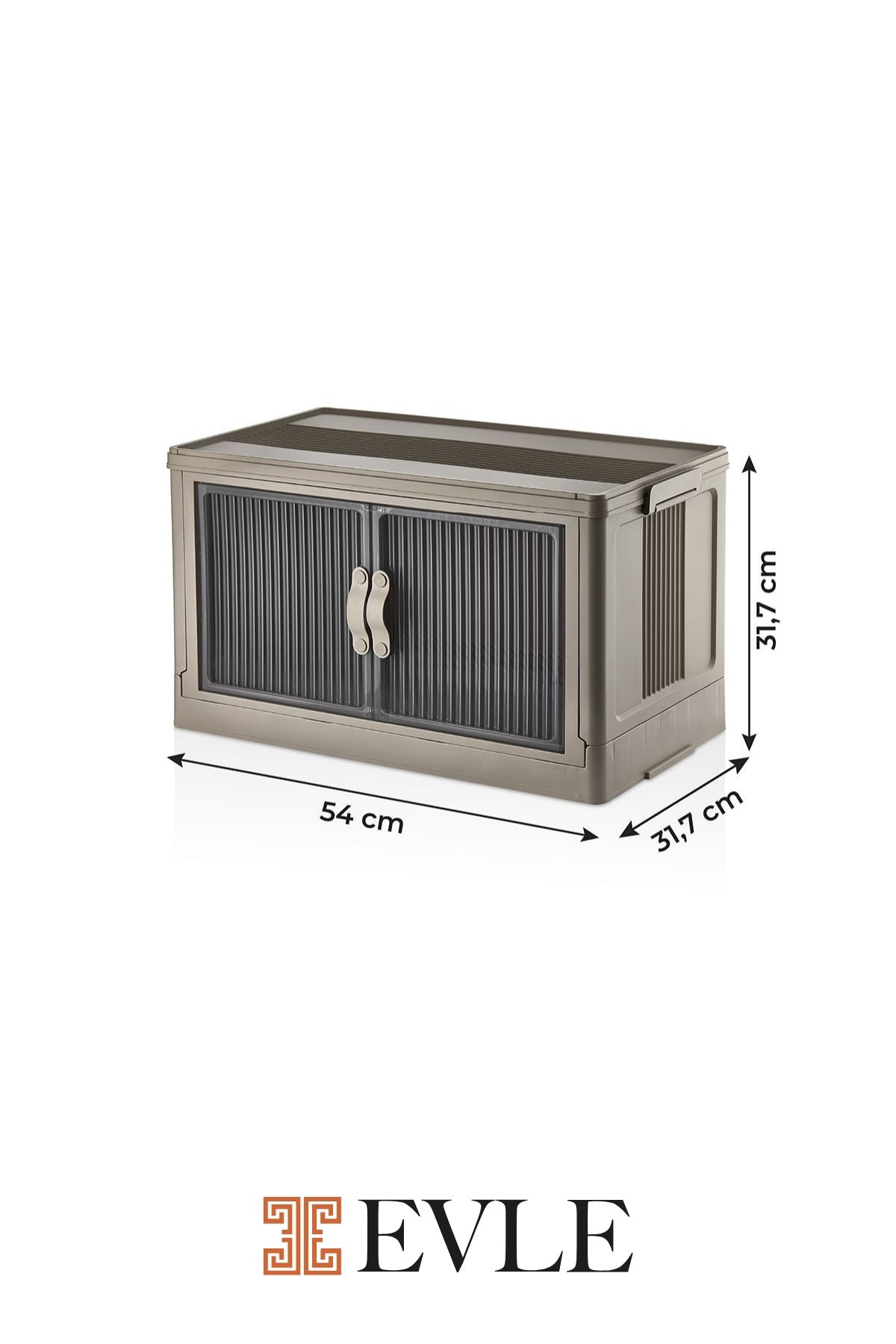 Evle Katlanabilir Modüler Dolap Tekli, 55 lt, 54 cm x 31,7 cm x 31,7 cm