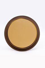 Retro Desenli Yuvarlak Metal Tepsi - Çay Kahve Tepsisi - Sunum Tepsisi 37 Cm Ee163-u6