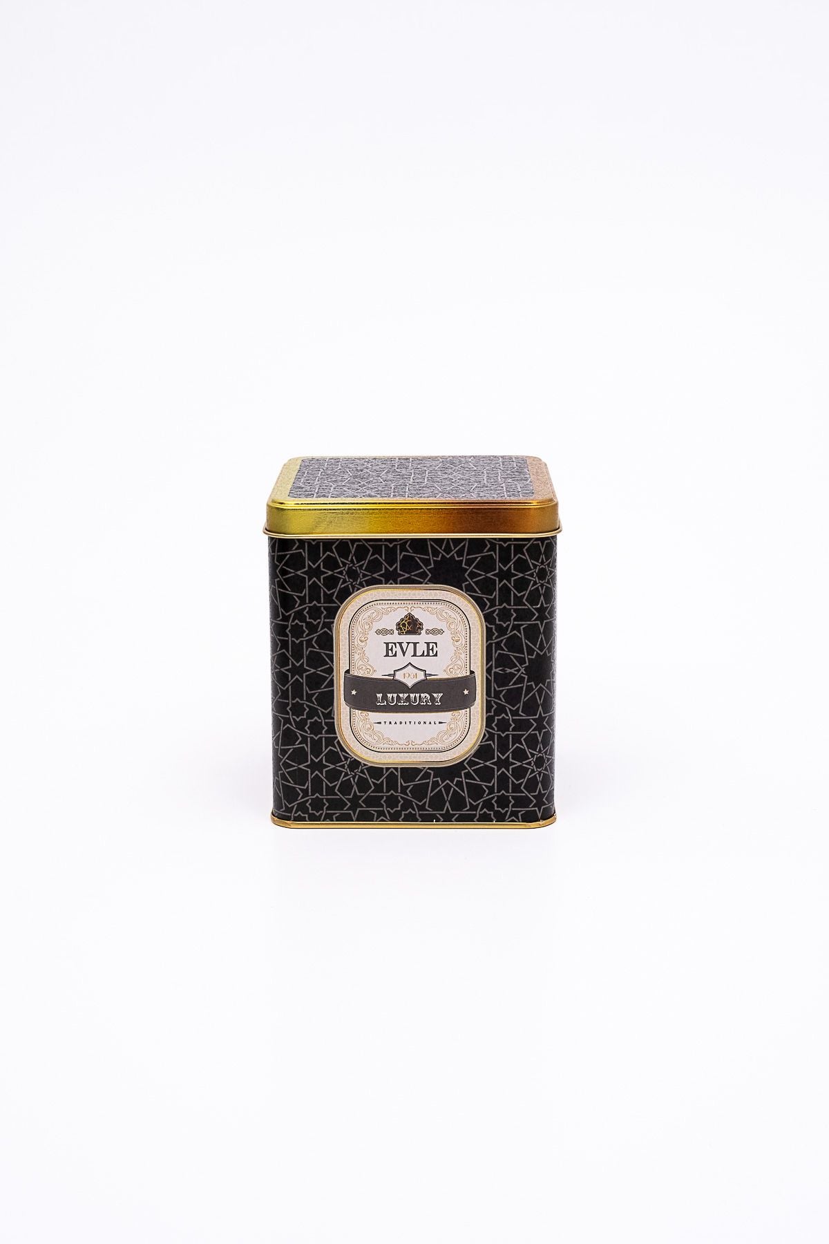 Er024-v2 Trellis Desenli Kare Metal Saklama Kabı 12x12 Cm