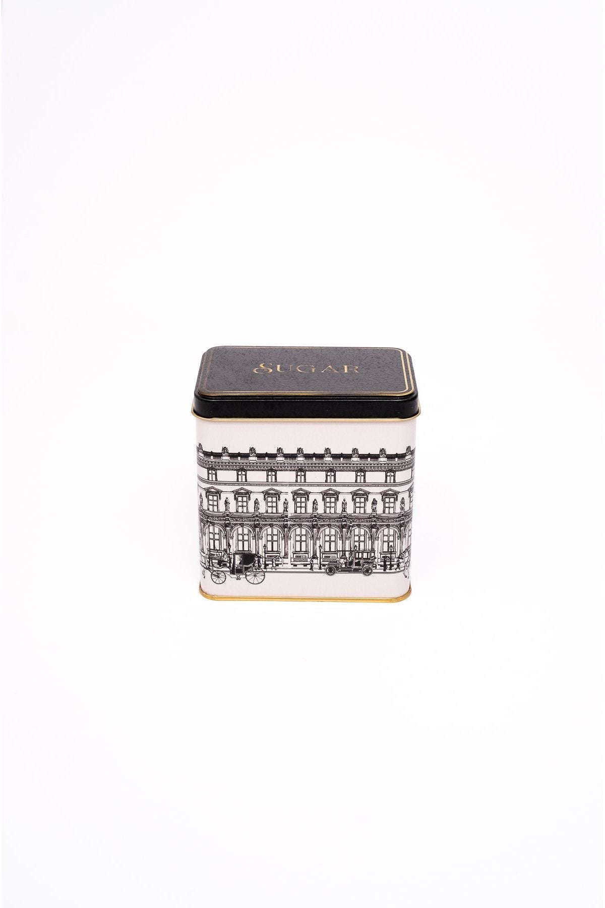 Er205-3a City Sugar Desenli Kare Metal Saklama Kabı 8 X 12 Cm