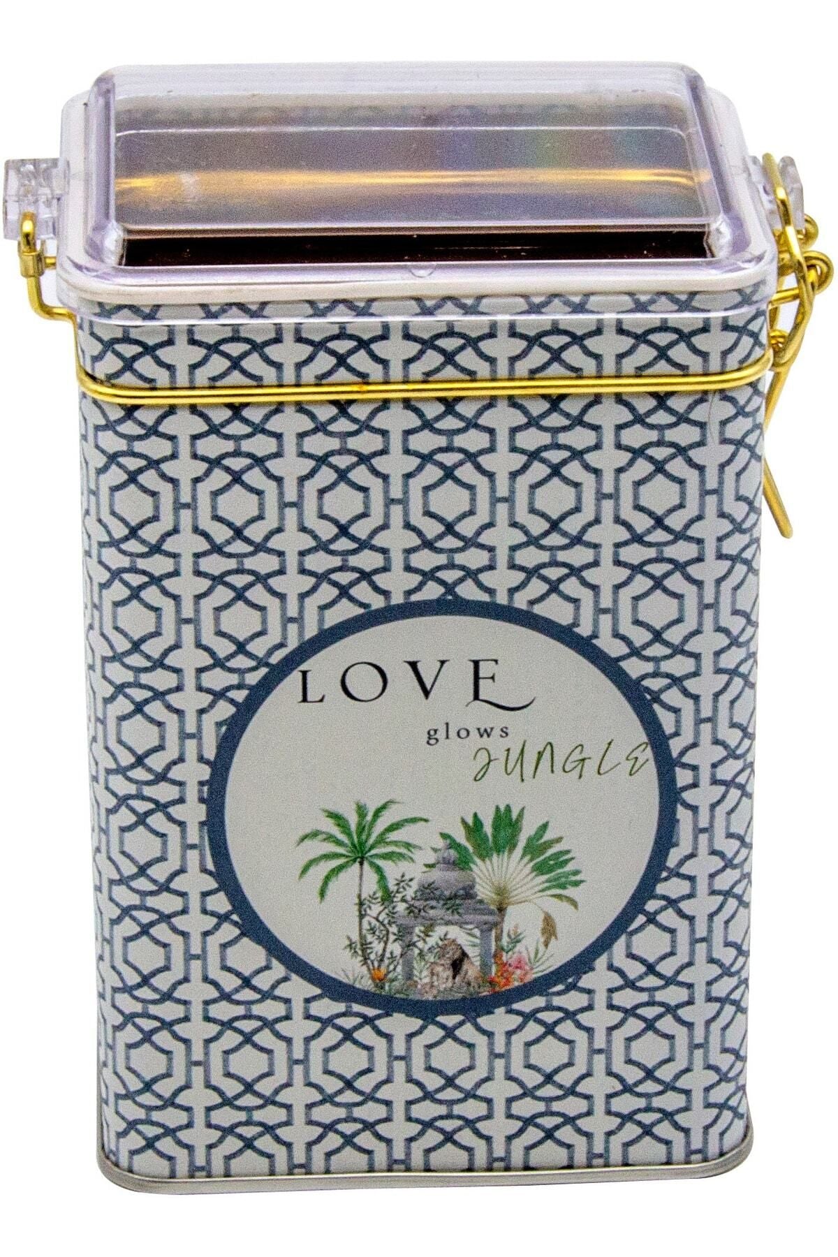 Er043-6ı Forrest Grey Love Desenli Dikdörtgen Metal Saklama Kabı 8x10 Cm