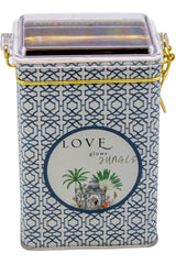 Er043-6ı Forrest Grey Love Desenli Dikdörtgen Metal Saklama Kabı 8x10 Cm