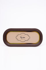 Ee168-u6 Retro Desenli Oval Tepsi 16x35 Cm