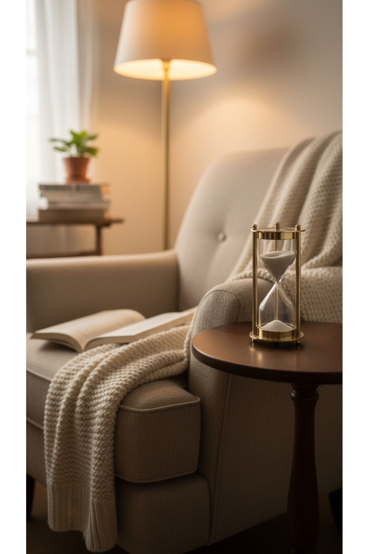 Ahşap Hediye Kutulu Kum Saati Seti 8.5 cm Altın Renk Ross London Temalı Vintage Masaüstü Aksesuar