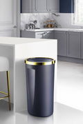 Primanova M-E76-13A Lenox 35Lt Çöp Kovası-Lacivert/Altın