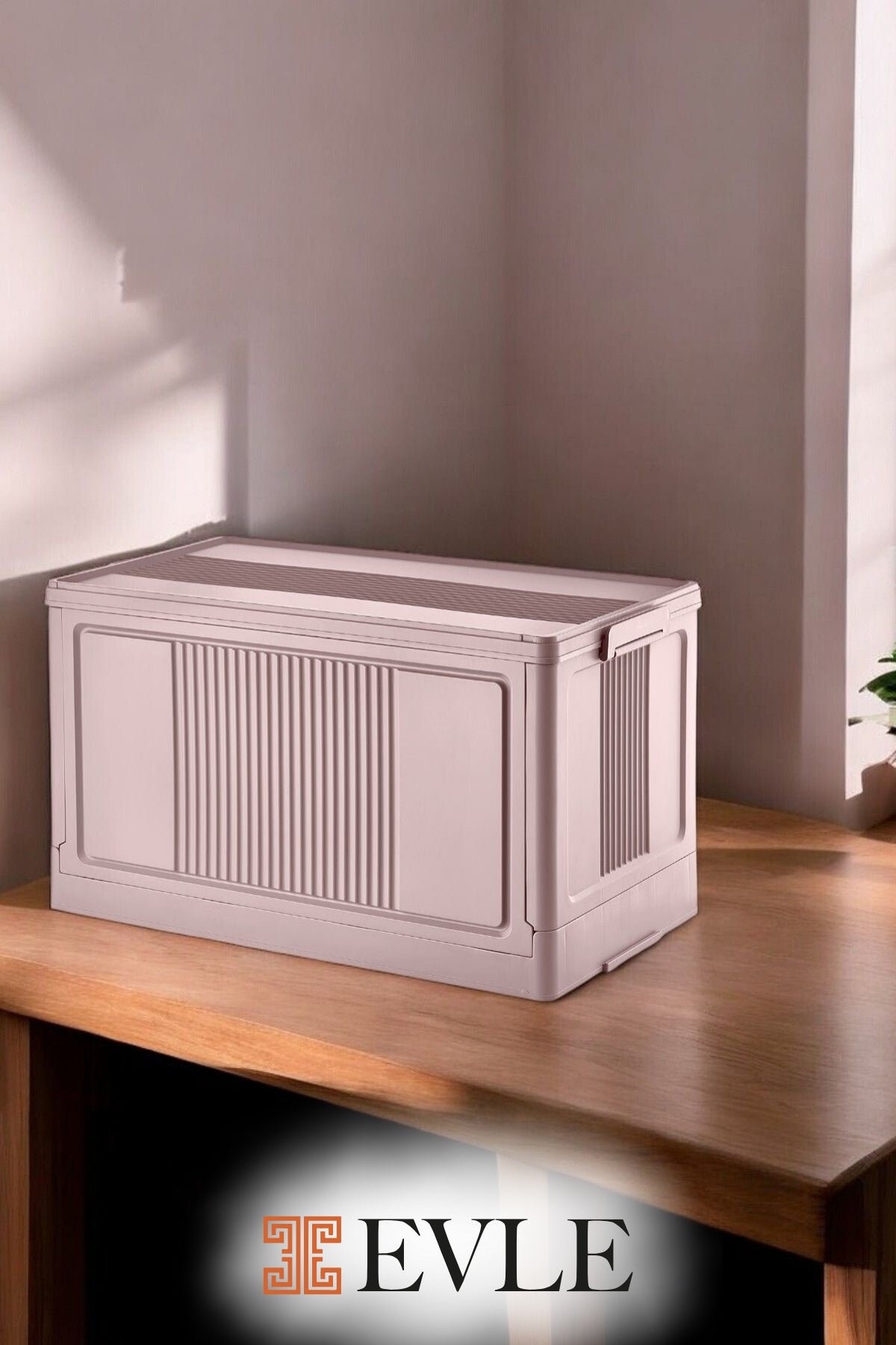 Çok Amaçlı Modüler Kasa, İstiflenebilir Organizer Düzenleyici 55 lt, 54 x 31,7 x 31,7 cm, Pudra