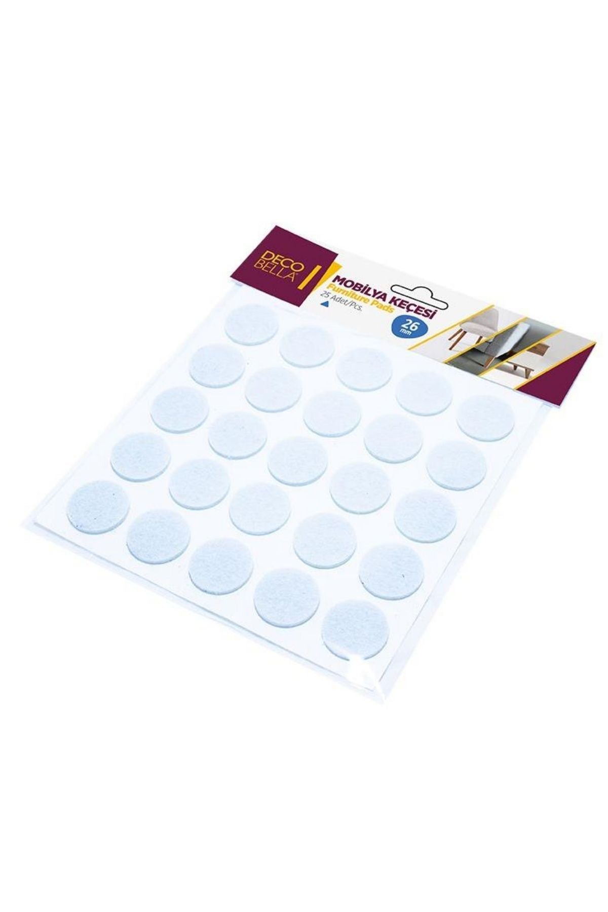 26 mm Yuvarlak Keçe, Parke Çizilme Önleyici Keçe