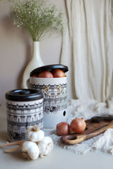 Metal Soğan ve Sarımsak Saklama Kabı 2’li Set, Metal Sebzelik 5 lt + 2.5 lt, City