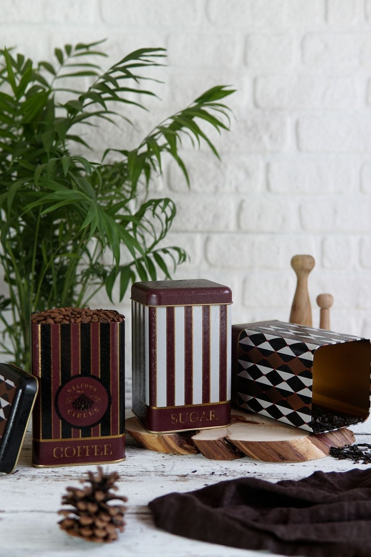 Erb09t8 Kare Saklama Kabı 105x105x160 3 Lü Set, Circus