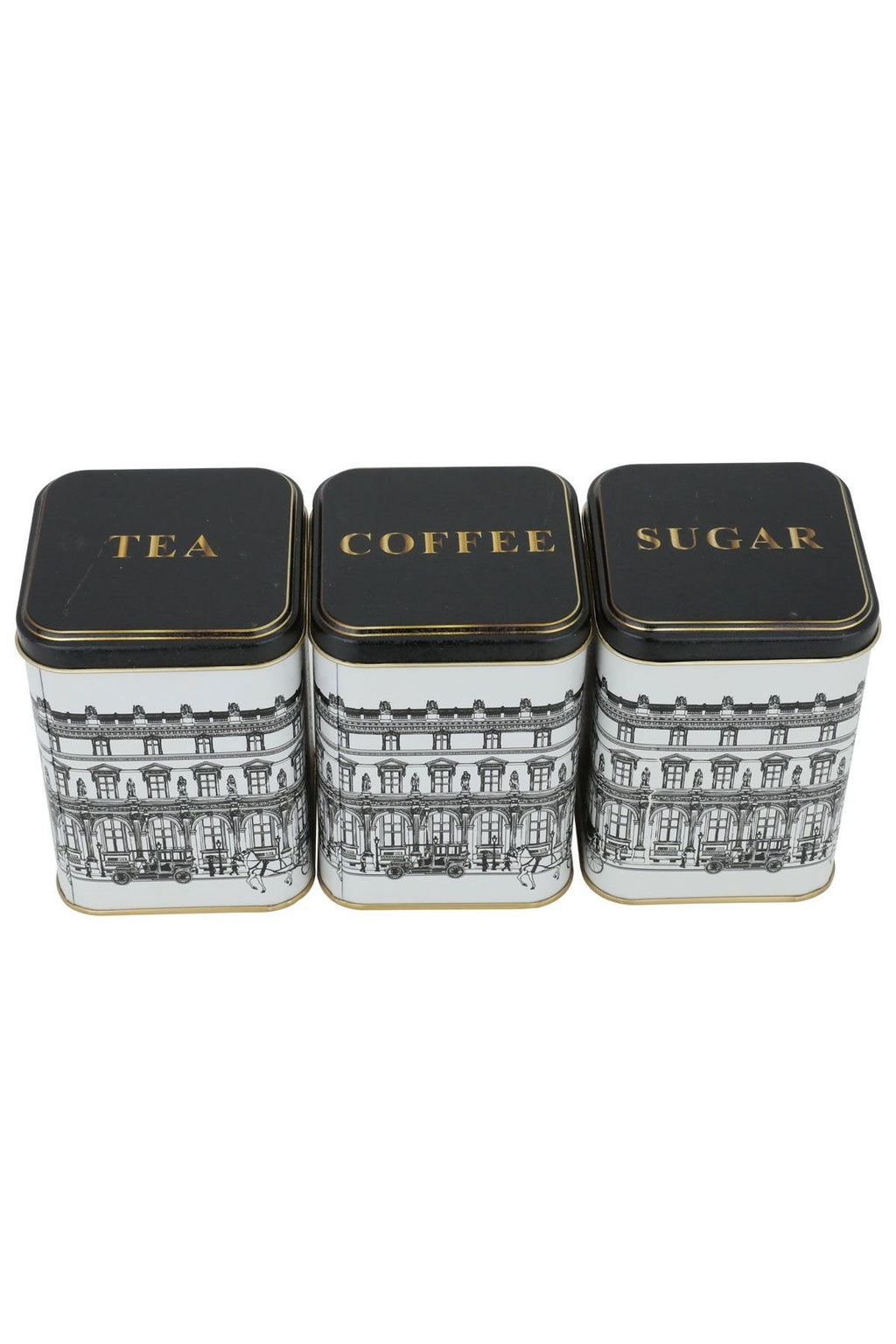 Kare Metal Saklama Kabı 8.7 cm x 8.7 cm X 12.5 cm, 3 Lü Set, City
