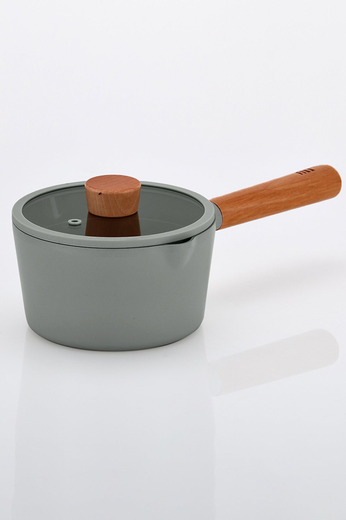 Fika Alüminyum Döküm Süt Tavası Cam Kapaklı Gri 16Cm