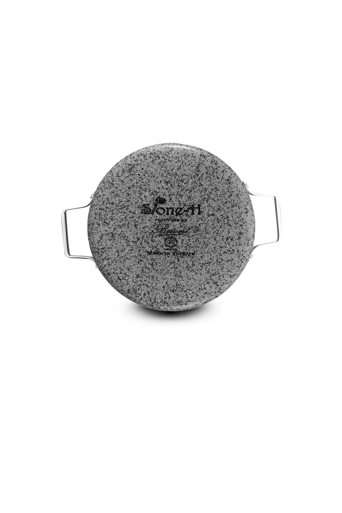 Brioni Stone-age Çizilmez Yanmaz Yapışmaz Indüksiyon 22 Cm Basık Tencere