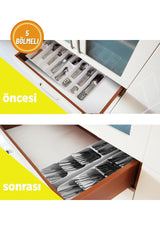 5 Bölmeli Çekmece Kaşıklık 39 X 11 Cm, Antrasit