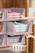 Evle Fold & Go Katlanır 3lü Organizer Kayar Raf, Mavi