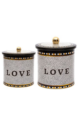 Mosaic Desenli Metal Saklama Kabı 2'li Set 2.1 Litre + 4.1 Litre Erb48u1