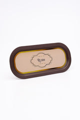 Ee168-u6 Retro Desenli Oval Tepsi 16x35 Cm