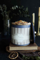 Elegance Desenli Erzak Saklama Kabı - Metal Saklama Kabı 17,5 Cm X 18 Cm Er147-5b