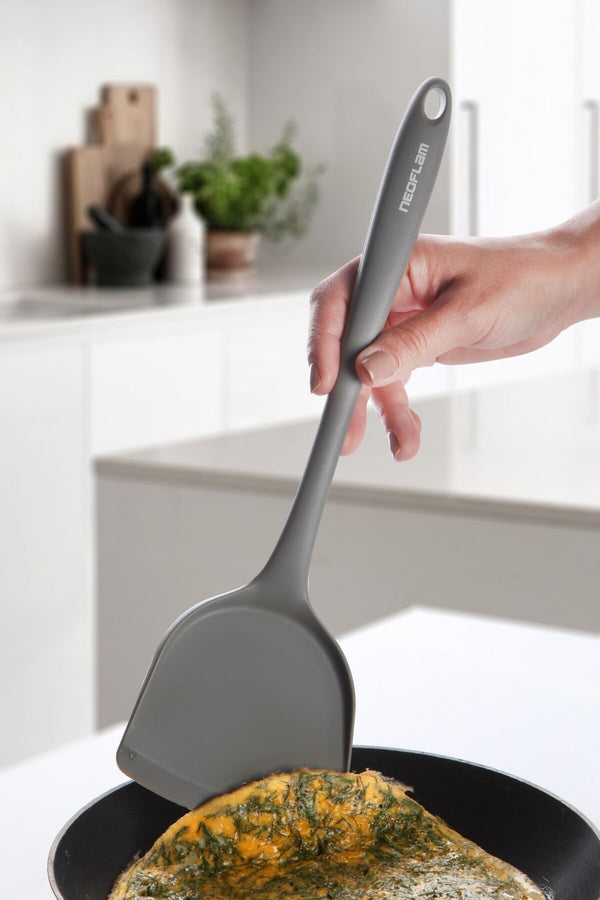 Neoflam Silikon Geniş Spatula Gri
