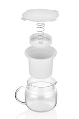 Borosilikat Cam Yoğurt Süzme Kabı, Peynir Yapma Aparatı, 2.2 Litre