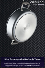 Cam Kapaklı Sığ Tencere 28 CM