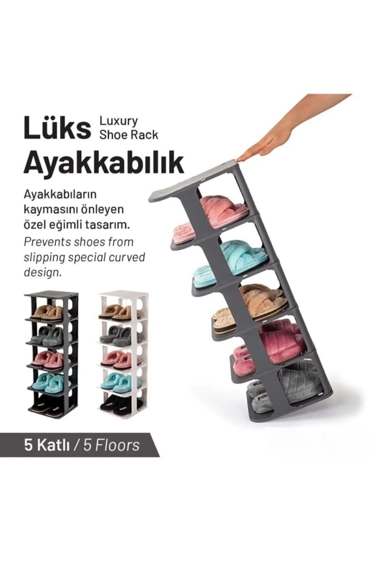 5 Katlı Modüler Ayakkabılık, Ayakkabı Düzenleyici, Ayakkabı Rafı