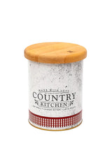 Er228-7o Country Kitchen Desenli Ahşap Kapaklı Yuvarlak Sarımsaklık 14 X 18 Cm