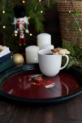 3 Lü Yılbaşı Set, 15.8 X 15.8 X 8 Cm, Ø14 X 7 Cm, Ø31.5 Cm Tepsi Erb571r